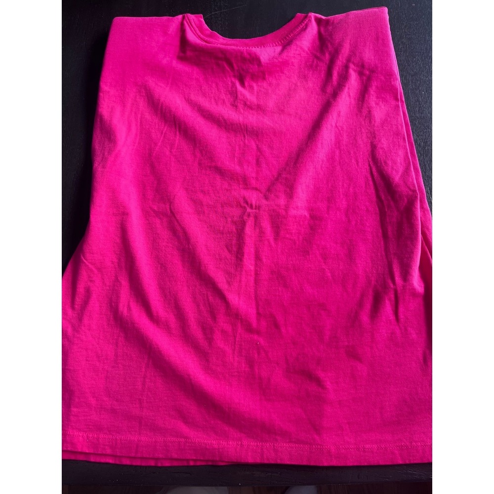 Zara Hot Pink Padded Shoulder Muscle Tee Sleeveless Top‎ Womens Medium